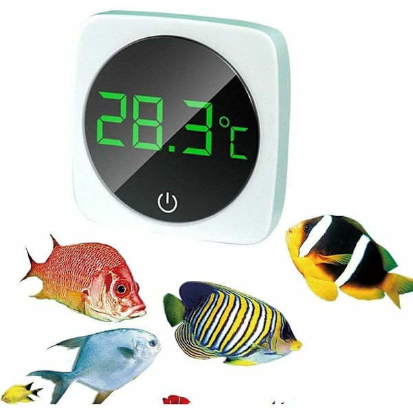 Digital akvarie termometer LED akvarie temperaturmätare pekskärm - Noggrann vattentemperatursensor för terrarium reptil amfibie generisk