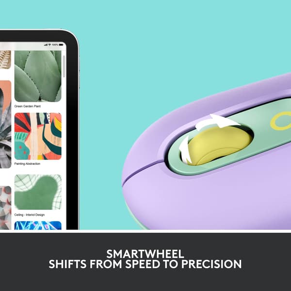 Mus, trådlös mus, SilentTouch-teknik, Precision Speed ​​Scroll, Kompakt design, Bluetooth, Multi Device, OS-kompatibel Daydream Min