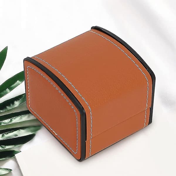 Watch Box Pu Läder Single Watch Armbandsur Display Case Case Med