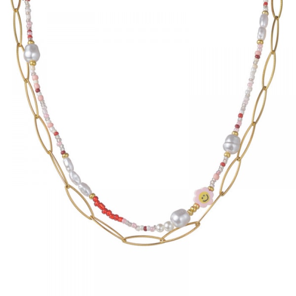 Barock pärlhalsband, geometrisk design