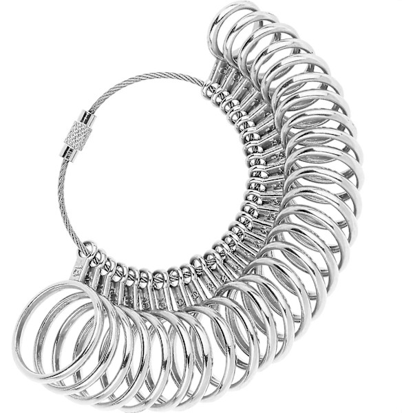 Ring Sizer - Fingermätare Mätring Verktyg 27 st Storlek 1-13,barn,hane