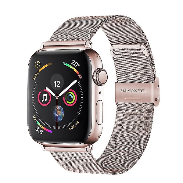Kompatibel för Apple Watch Band 38-40mm /42-44mm, Rostfritt stål Loop Spänne Metallrem Armband Loop Replacement Band För Iwatch Series 4, Series 3