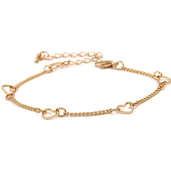 Snygga Kvinnor Legering Hand Chain Kärlek Form Dekoration Armband