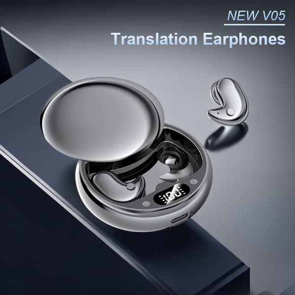 TWS Bluetooth Headset Translator Översättning Headset Binaural Synchronized Translation Flerspråkig