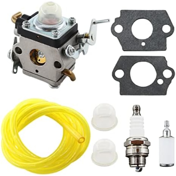122 Karburator med tændrør brændstof slange til Husqvarna 122C 122LDX 122LK 22cc 574386701 581734301 Stor gevindskærer brændstoffilter primer pære pakning