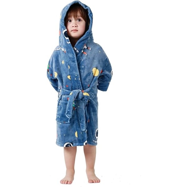 Barn Morgonrock Pojkar Flickor Hooded Robes Toddler Mjuk Pyjamas Sovkläder