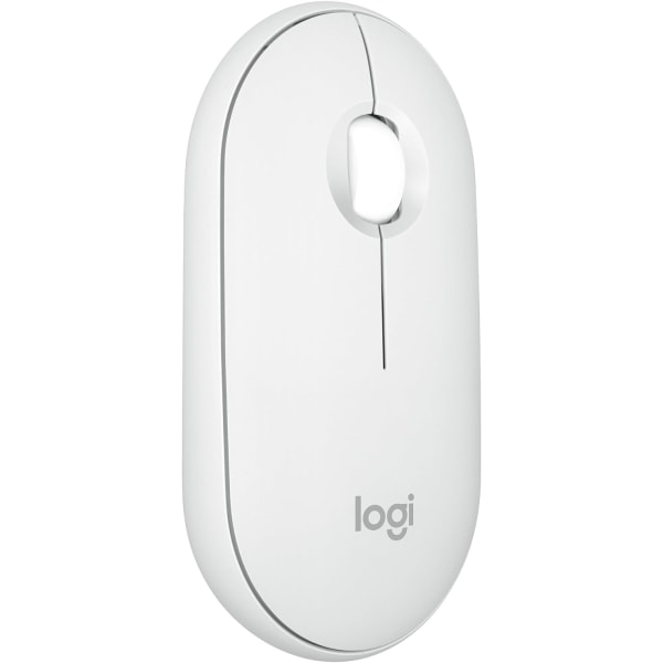 Logitech Pebble Mouse M350s, snygg trådlös Bluetooth -mus, lätt, lätt att byta, kompatibel med Windows, macOS, iPadOS, Android, ChromeO