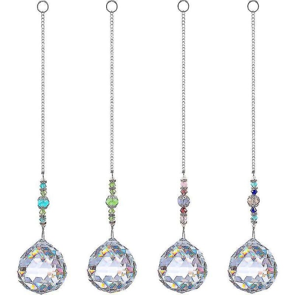 4st dekorativa kristallhängen, kristaller som dekoration, hängande fönstersolfångare, barn, hane