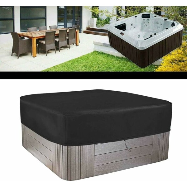 Cover för trädgårdsbadkar, 420D Oxford-tyg, vattentätt dammtät anti-UV, för utomhusbadkar (220 220 25 cm)