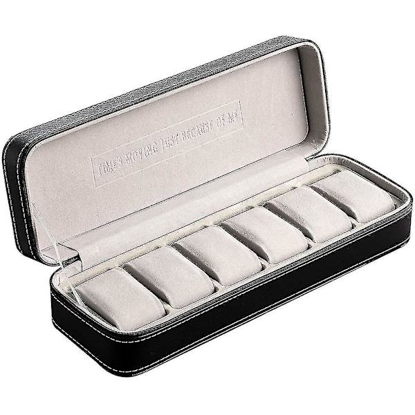 Zippered Watch Box Organizer 6/10/12 Slot Travel Case Klockor Smycken Armband