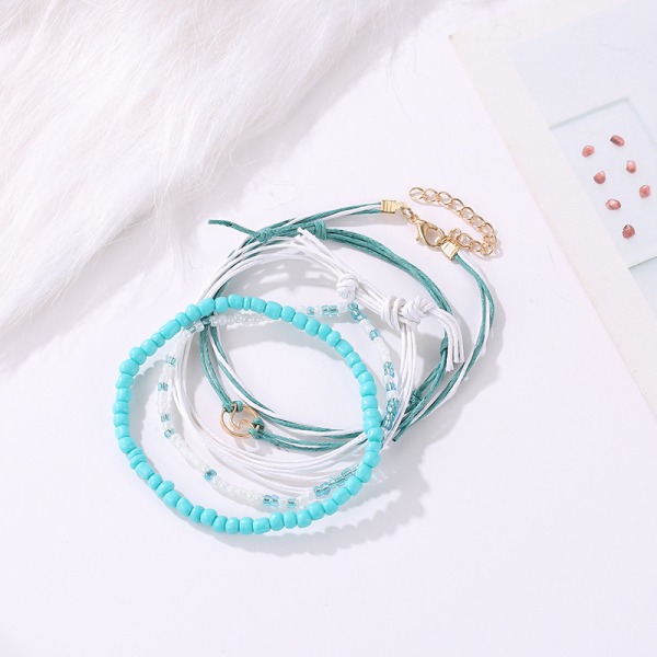 5 st enkel stil armband set mode etniska hänge pärlor armband smycken