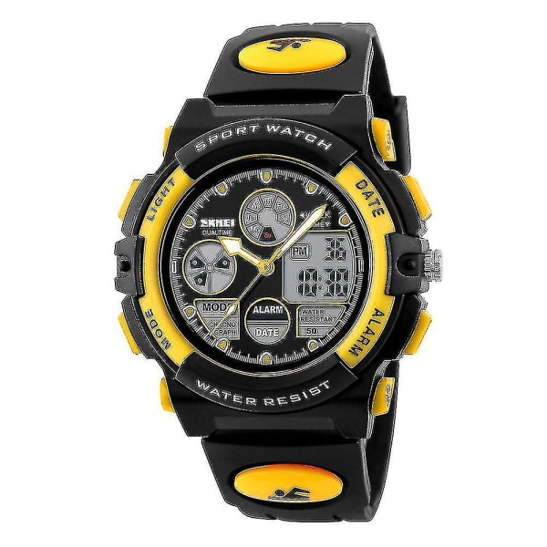 Barnklockor Pojkar Digital Outdoor Sport Watch Multifunktion Vattentät Digital Watch With Led Light, vuxen, Gul