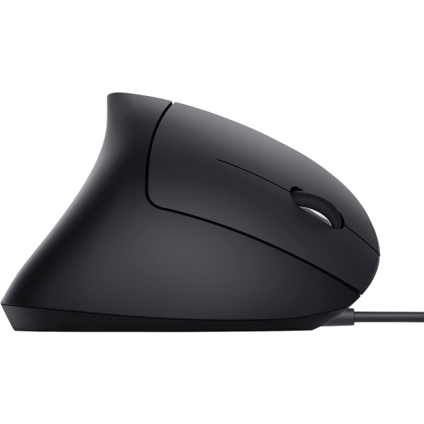 Vertikal mus, Ergonomisk mus med USB -kabel 1000 1600 dpi, Optisk sensor för PC, Dator, Laptop, Desktop, Mac Black