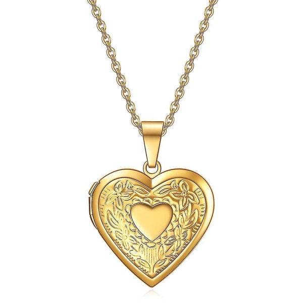 Love Heart Locket Necklace That Rymmer Bilder Medaljoner Halsband,barn,hane