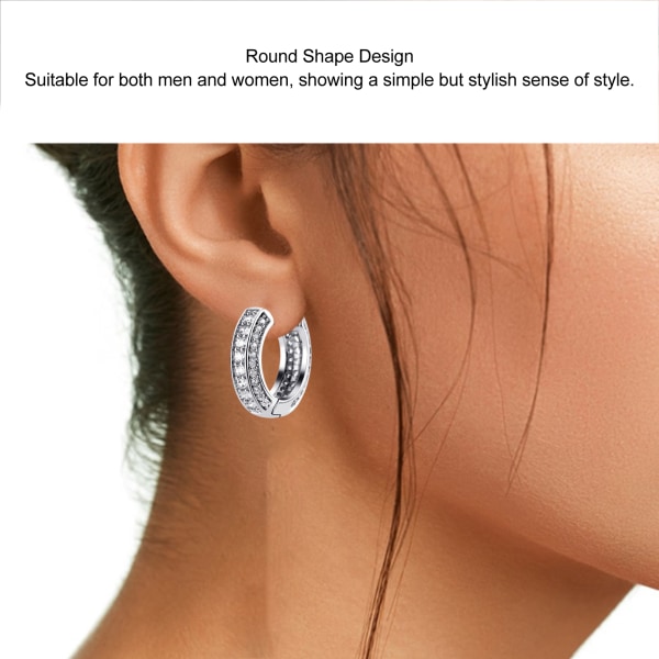 Small Hoop Örhänge Snygg Minimalistisk Silver Färg Zirconia Litet Koppar Hoop Örhänge för kvinnor