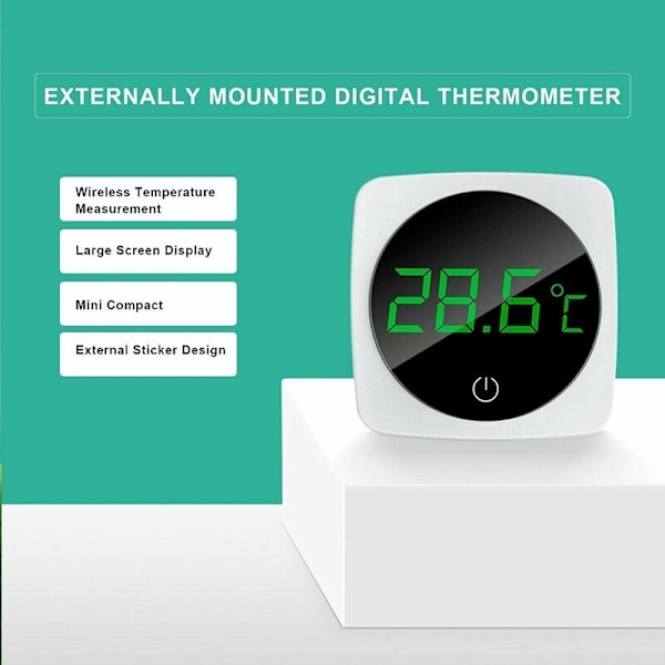 Digital akvarie termometer LED akvarie temperaturmätare pekskärm - Noggrann vattentemperatursensor för terrarium reptil amfibie generisk