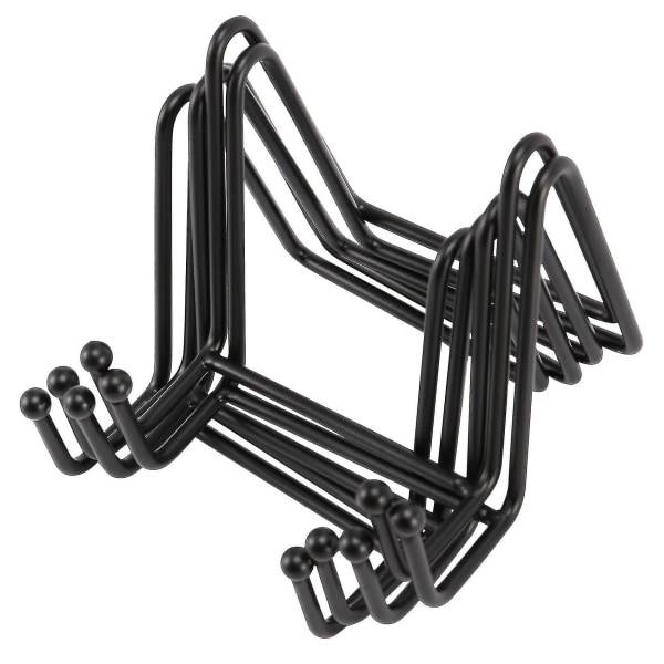 5-pack metall displayställ svart järn staffli för tallrik stativ tallrik hållare display stativ för , Deco