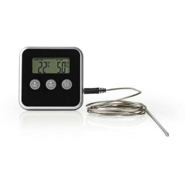 Kötttermometer 0 250 °C Digital Display Timer