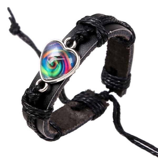 Fashionabla unisex armband med justerbar längd i konstgjord nöthud med multi lager armband