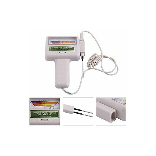 Vandkvalitetstester, elektronisk PH-meter tester bærbar klormeter PH-meter høj præcision til drikkevand, hydroponics, akvarier, drikke