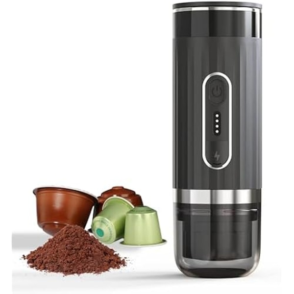 Bärbar espressomaskin, Mini espressomaskin, Självvärmd kaffemaskin Kompatibel Malet kaffe, Handkaffemaskin