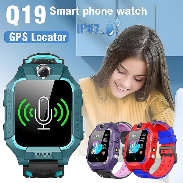 Smart Watch Watch Barn Gps Wifi Röstsamtal Sos Vattentät Barn Smartklocka,vuxen,röd