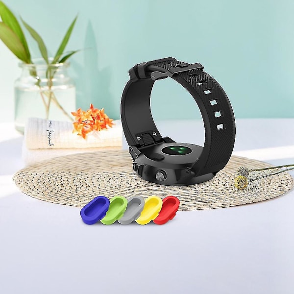 10st dammplugg Mjuk silikon anti-scratch Klocka Watch Port Skyddslock Kompatibel Garmin Fenix ​​5s/5s Plus/6/6s/6x, vuxen, unisex