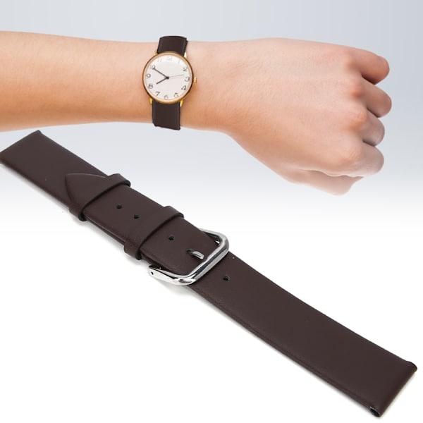 Unisex brun 18 mm klockremsrem, byte av watch , tillbehör