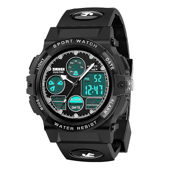 Sport barnklocka, multifunktion vattentät digital watch för 6-15 år gamla pojkar, flickor 2 år, barn, hane