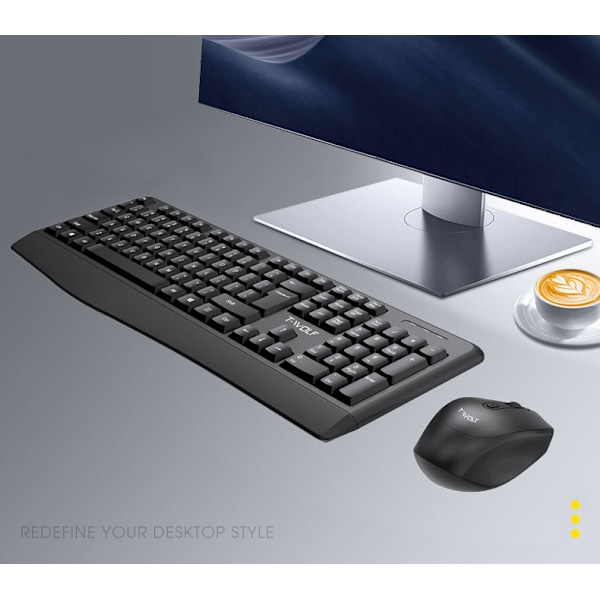 Thunderwolf TF100 trådlöst tangentbord och set, Office Business Notebook Home, USB tangentbord och mus
