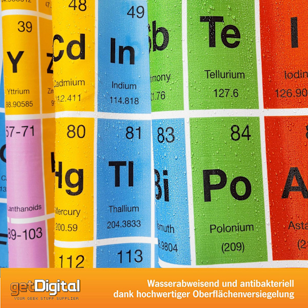 Periodic Table Duschdraperi 180*180cm