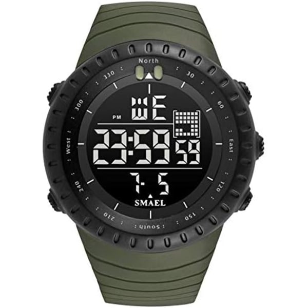 Digitala klockor för män Lyx Vattentät Modern klocka Man Datum LED Kronograf Elektroniska armbandsur
