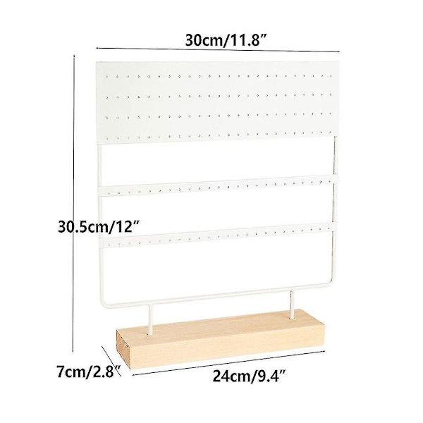 Stativ för örhängenhållare, för att hänga upp örhängen (3 lager), vit