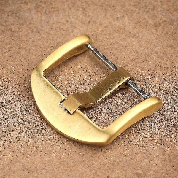Adaptation Mekanisk bronsläder klockbandsspänne, rund 24 mm,