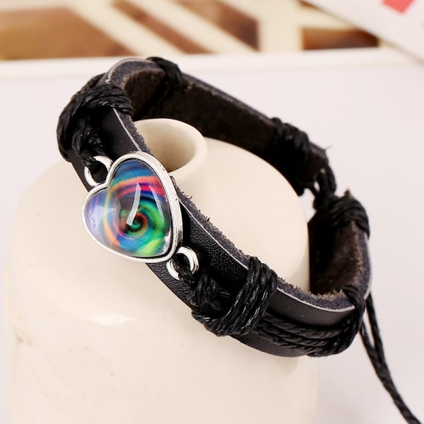 Fashionabla unisex armband med justerbar längd i konstgjord nöthud med multi lager armband