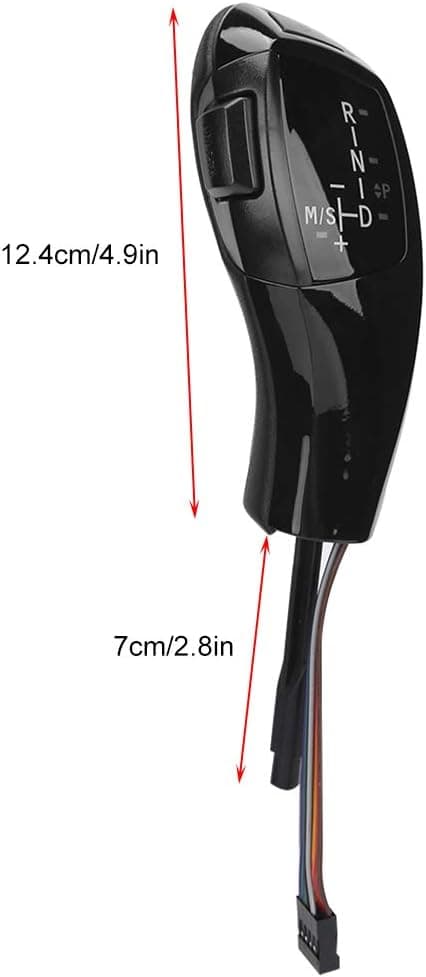 Elektrisk gear knob, til F30 Style LHD automatisk LED gear knob eftermonteringskit til E90 E92 E84 E89 læder plastik (lys sort)