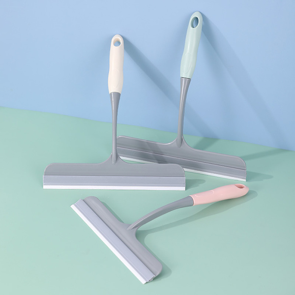 Bruse Squeegee Glasvisker med Ophængningshul til Glas, Brusedør, Marmorvæg, Badeværelse, Pink + Blå + Beige, Pakke med 3