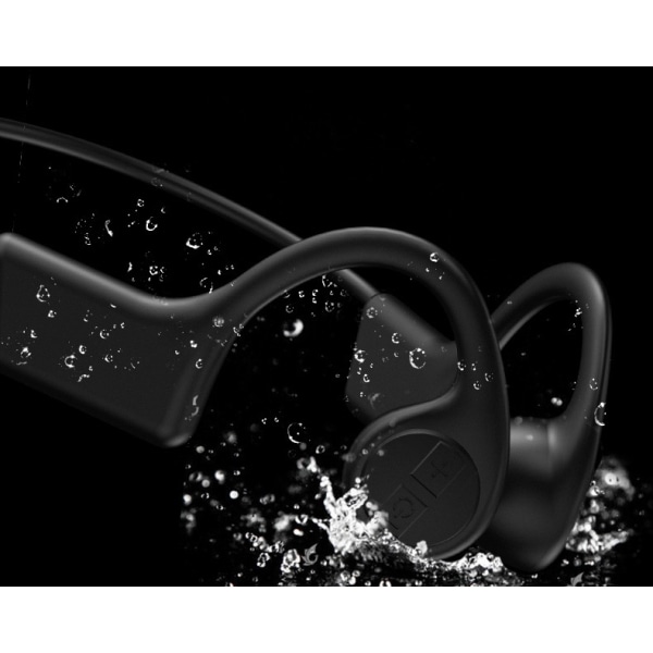 Bone Conduction Hörlurar - Bluetooth Open Ear-hörlurar med HD Mic, 12 timmars speltid Deep Bass Sport Trådlösa hörlurar, Svettsäkra Bone Headphones