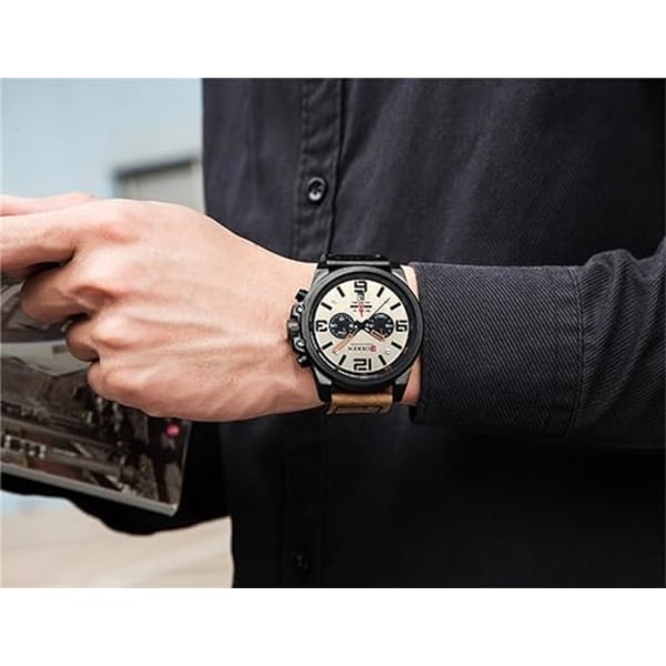 Multi watch bälte Quartz Watch Mode Casual Calendar Watch