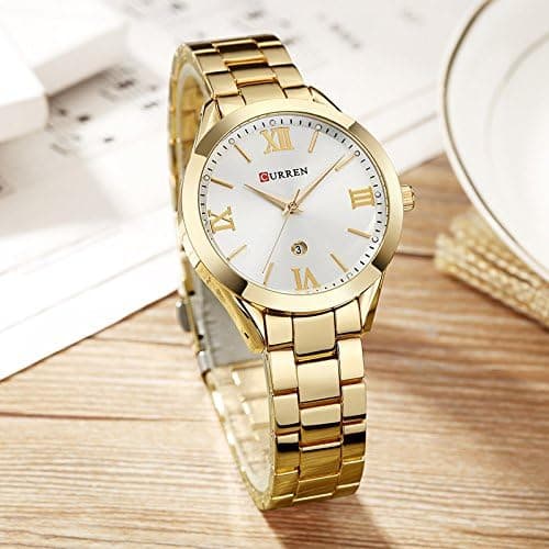 Lyx Watch Kända märken Guld Modedesign Armbandsklockor Dam Kvinnor
