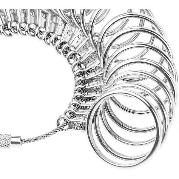Ring Sizer - Fingermätare Mätring Verktyg 27 st Storlek 1-13,barn,hane