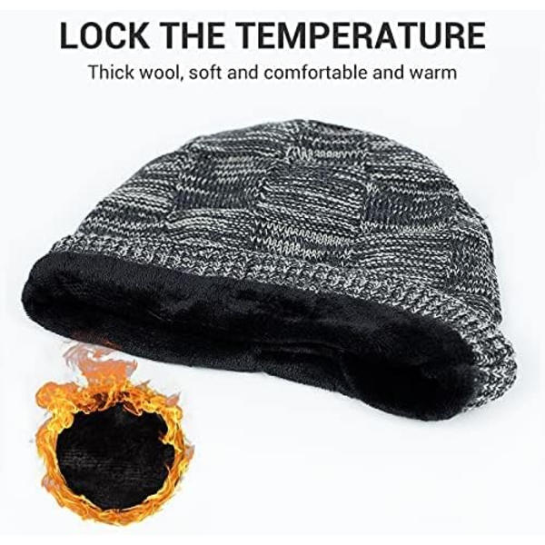 Bluetooth hatt för män Julklappsidé, unisex skidmusik vinter Bluetooth hatt, mjuk varm mössa med HD-stereolyssningsmikrofon, lämplig för sport