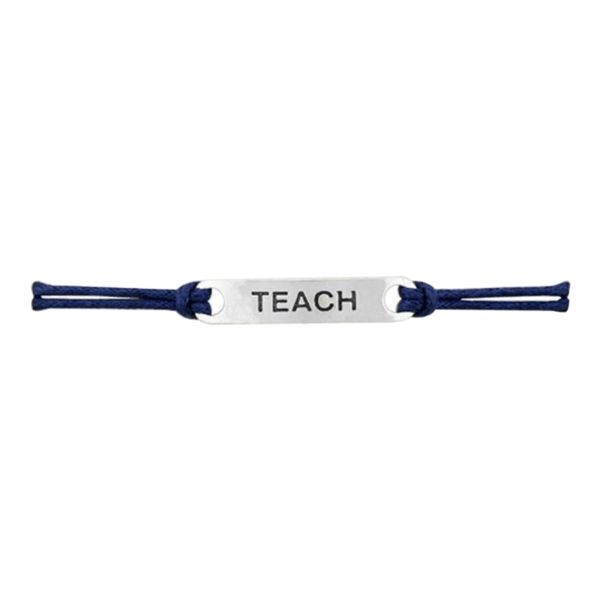 Explosiv lärare Teach välsignelse kort oändlighet önskar lärarens dag present vax tråd förberedelse armband armband