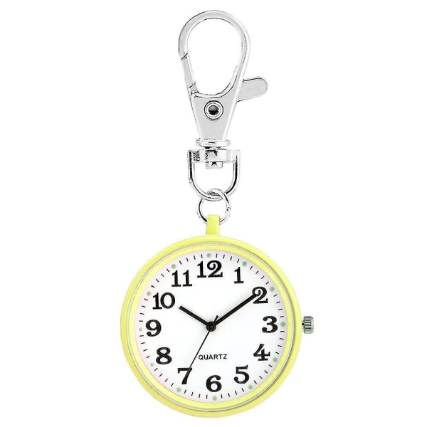 Fashion Nurse Watch, Nyckelring Fob Clock, Gul, unisex