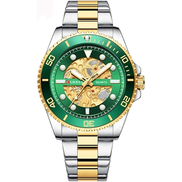 Herrklockor Rostfritt stål Vattentät Analog Quartz Watch Business Armbandsur för män