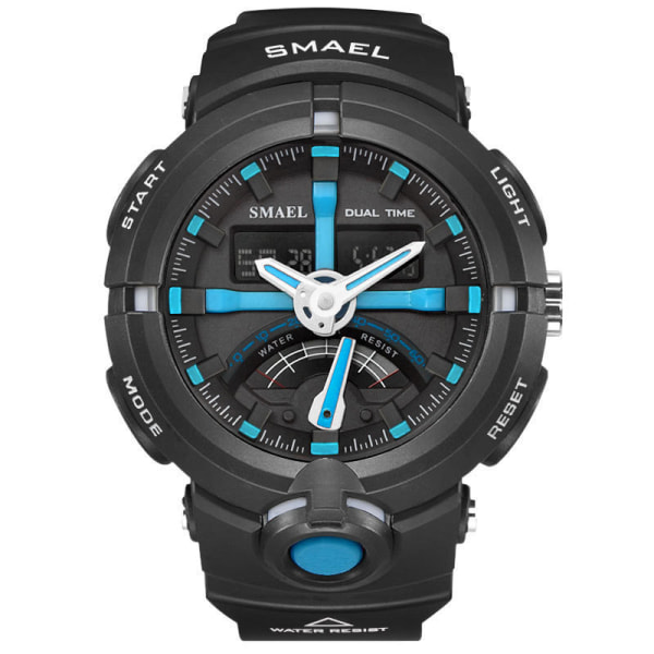 Fashionabla enkel multifunktionell watch elektronisk watch(svart och blå)