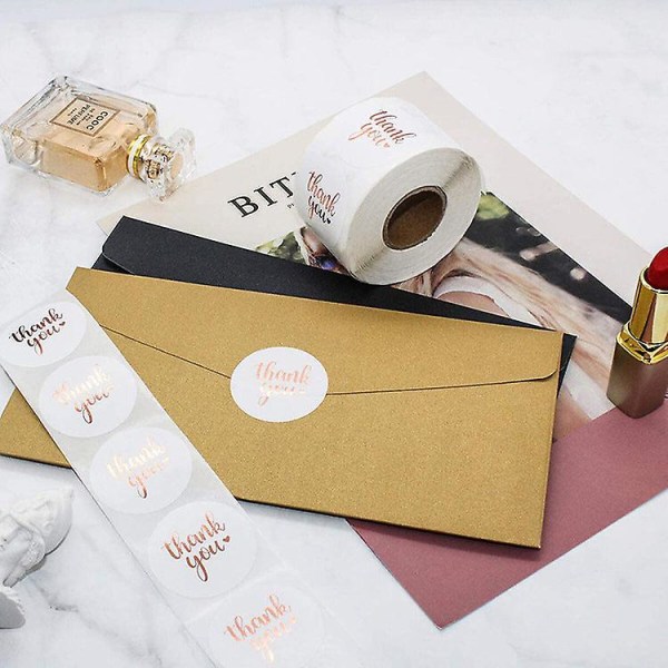 3X500 stk. julemærker rulle?etiket ny hvid bronze tak reusable&