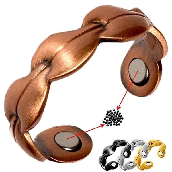 1 st Magnetiskt Kopparring Kvinnor/Män Justerbar Hälsosam (Röd Koppar