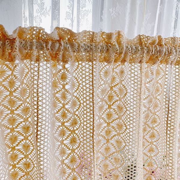 W100 X L45 cm blondegardiner hule korte gardiner