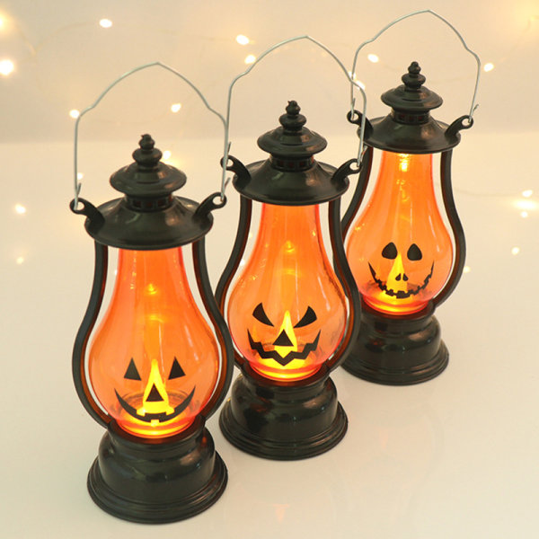 /#/Halloween græskarlys - a, Halloween LED stearinlys dekoration, Ha/#/